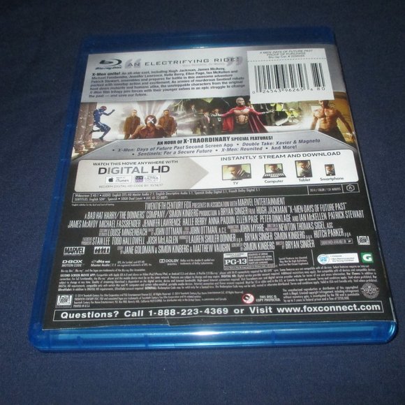 X-Men: Days of Future Past (Blu-ray, 2014, Canadian) - Picture 4 of 4